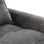 Swivel Barrel Accent Chair, Mid-Century Modern Armchair with Padded Seat