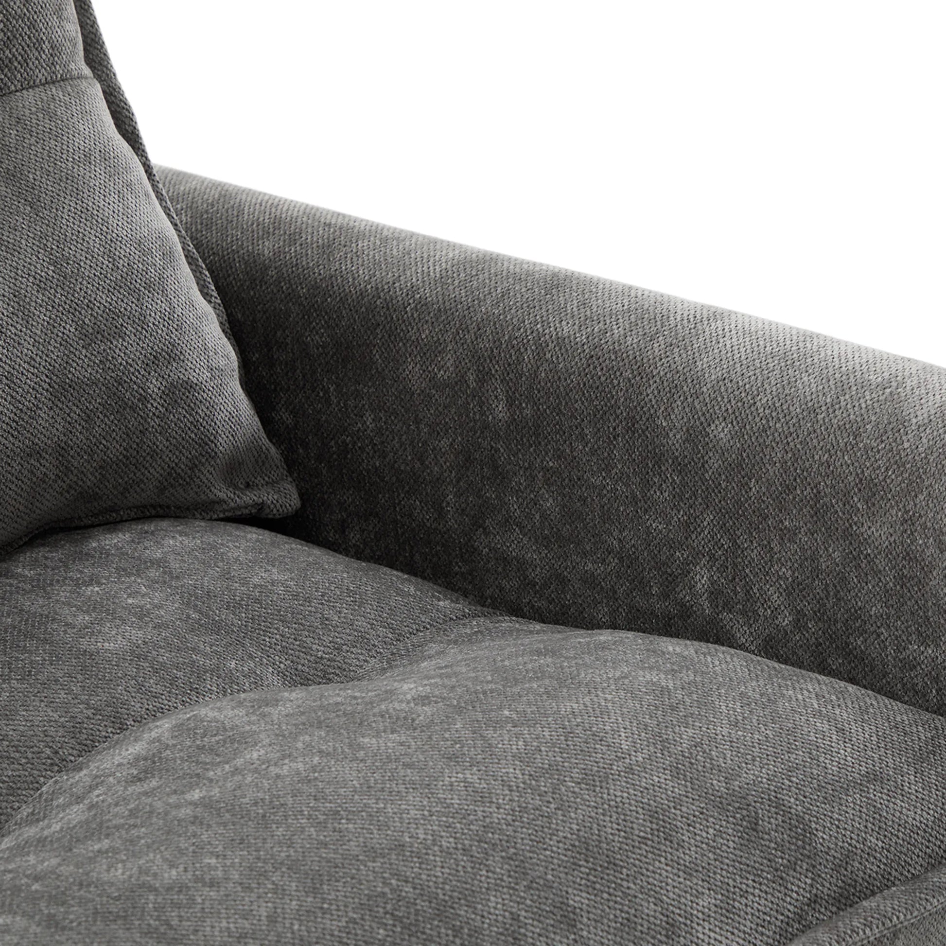 Swivel Barrel Accent Chair, Mid-Century Modern Armchair with Padded Seat