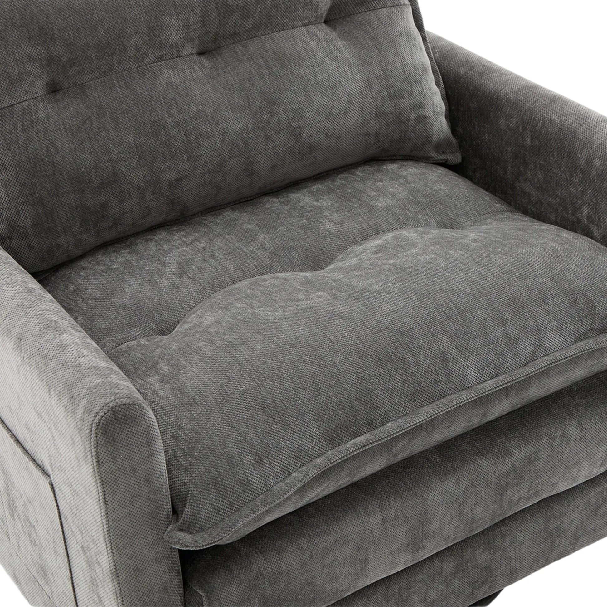 Swivel Barrel Accent Chair, Mid-Century Modern Armchair with Padded Seat