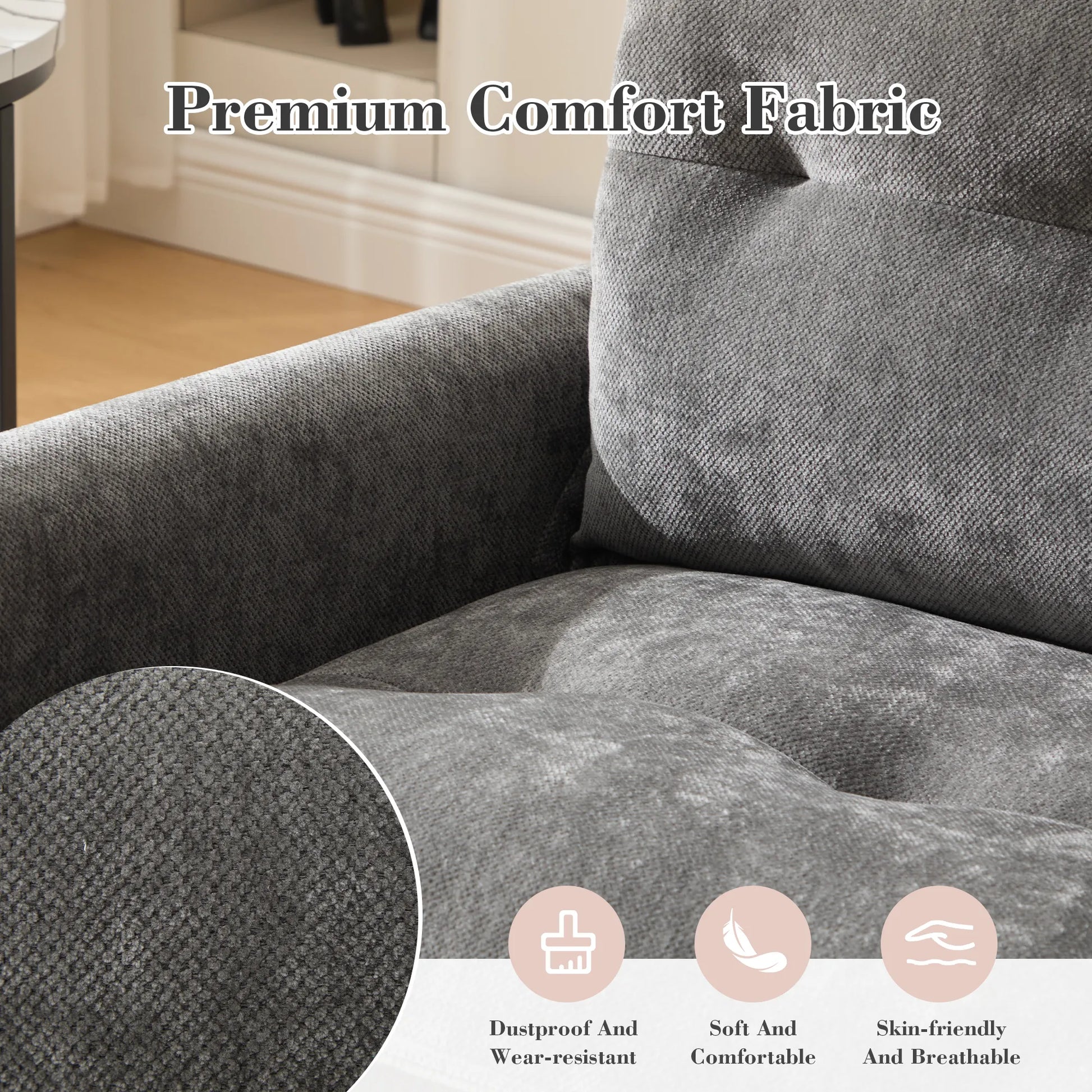 Swivel Barrel Accent Chair, Mid-Century Modern Armchair with Padded Seat