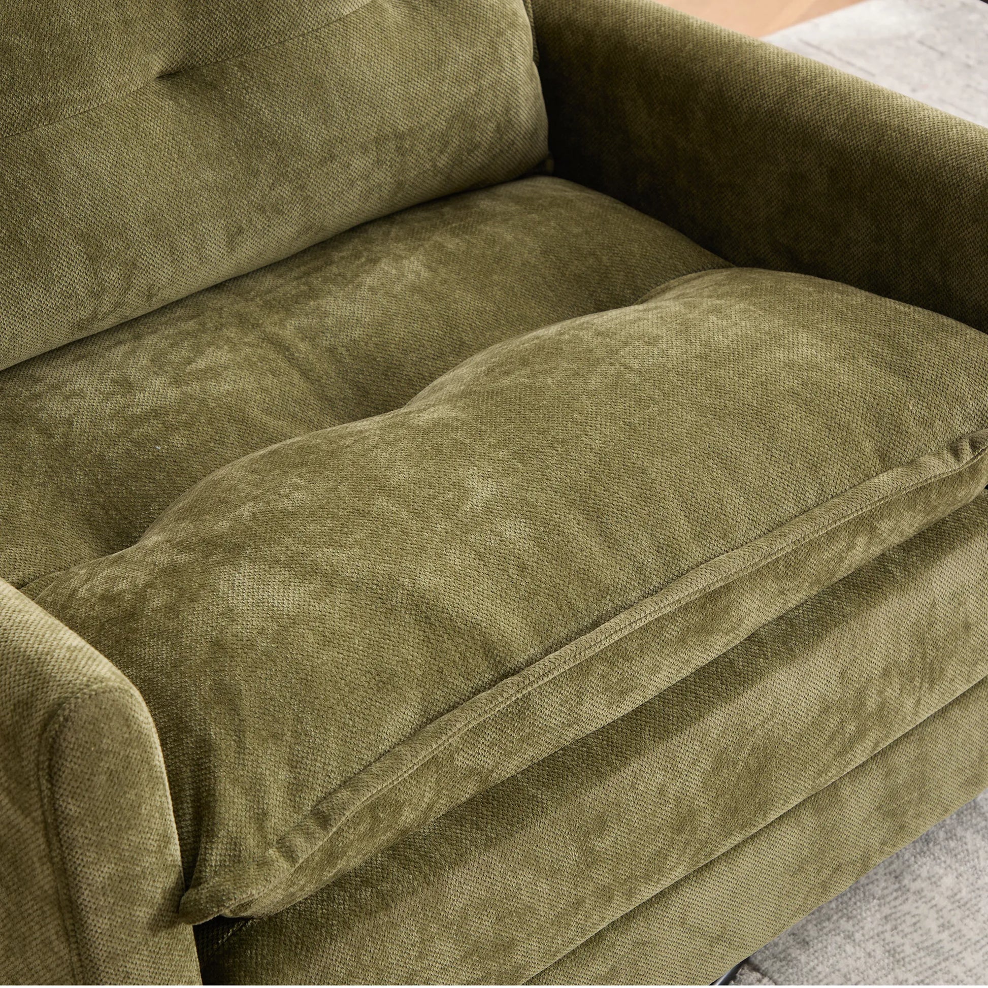 Swivel Barrel Accent Chair, Mid-Century Modern Armchair with Padded Seat