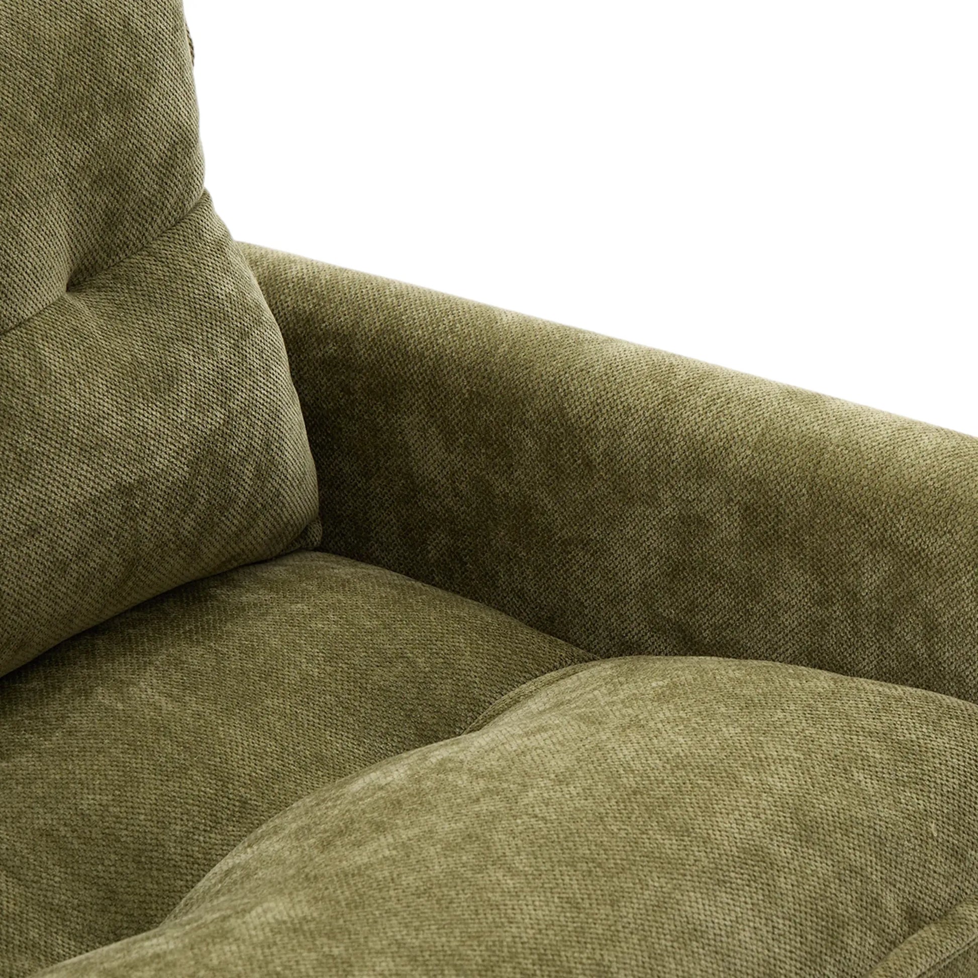 Swivel Barrel Accent Chair, Mid-Century Modern Armchair with Padded Seat