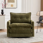 Swivel Barrel Accent Chair, Mid-Century Modern Armchair with Padded Seat