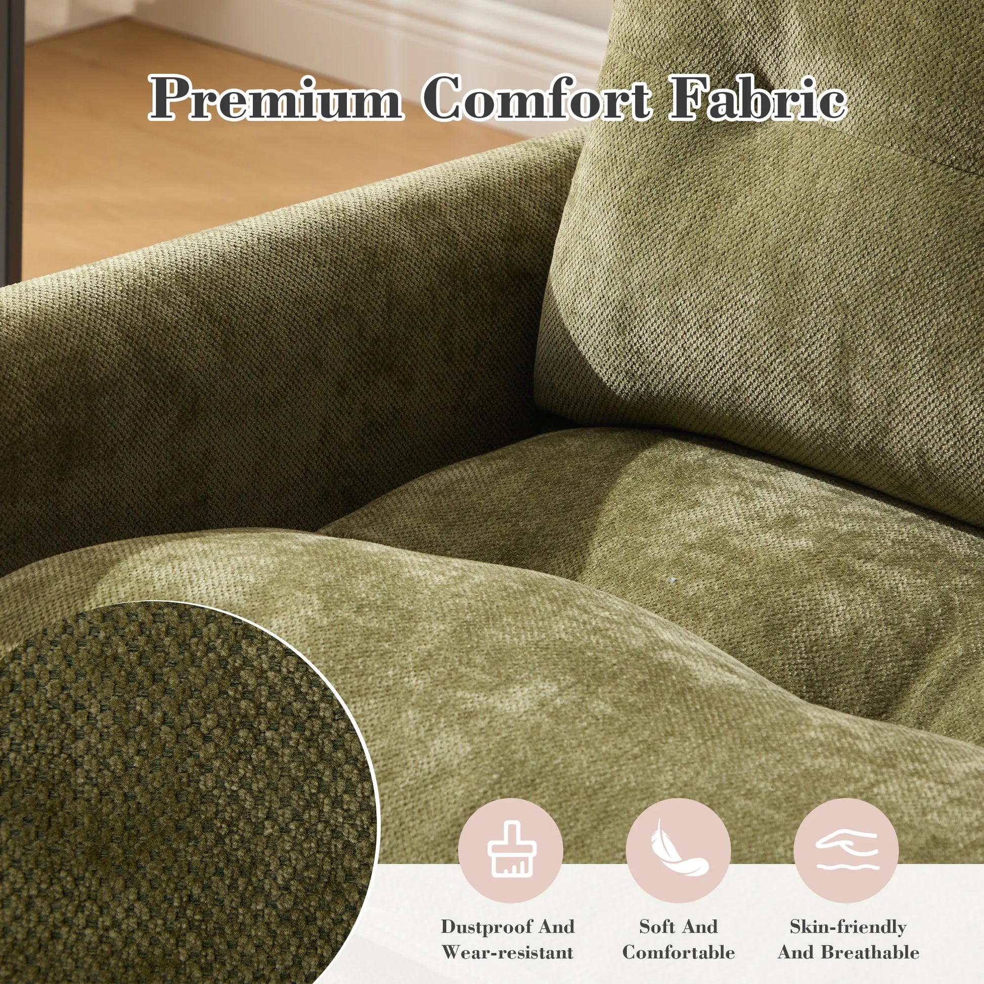 Swivel Barrel Accent Chair, Mid-Century Modern Armchair with Padded Seat