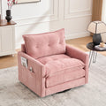 Swivel Barrel Accent Chair, Mid-Century Modern Armchair with Padded Seat