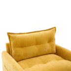 Swivel Barrel Accent Chair, Mid-Century Modern Armchair with Padded Seat