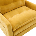 Swivel Barrel Accent Chair, Mid-Century Modern Armchair with Padded Seat