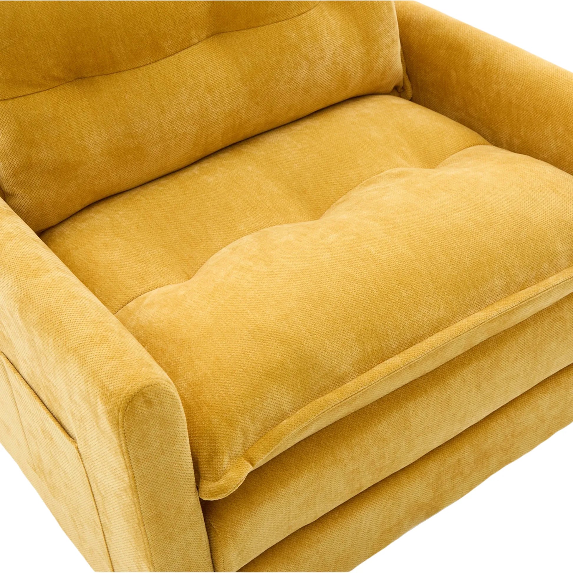 Swivel Barrel Accent Chair, Mid-Century Modern Armchair with Padded Seat