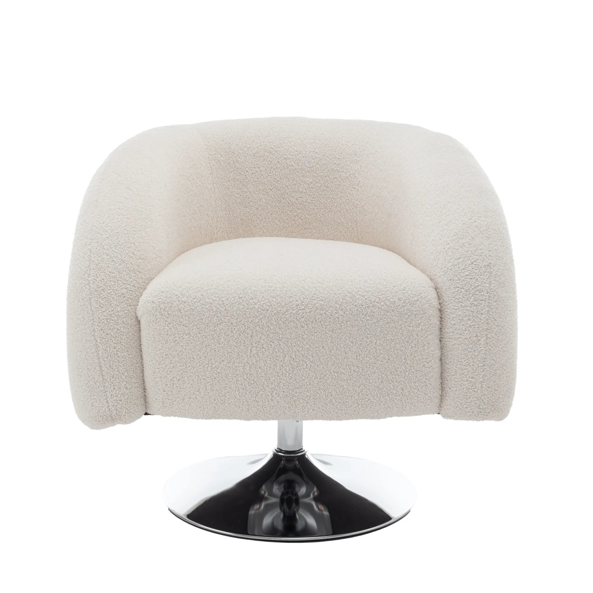 Teddy Fluffy Upholstered Modern Swivel Accent Chair