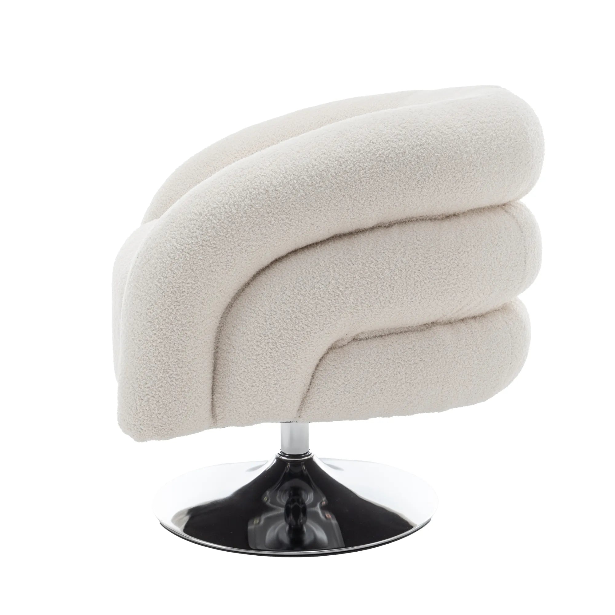 Teddy Fluffy Upholstered Modern Swivel Accent Chair