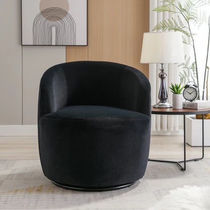 Teddy Fabric Upholstered Barrel Modern Swivel Accent Chair