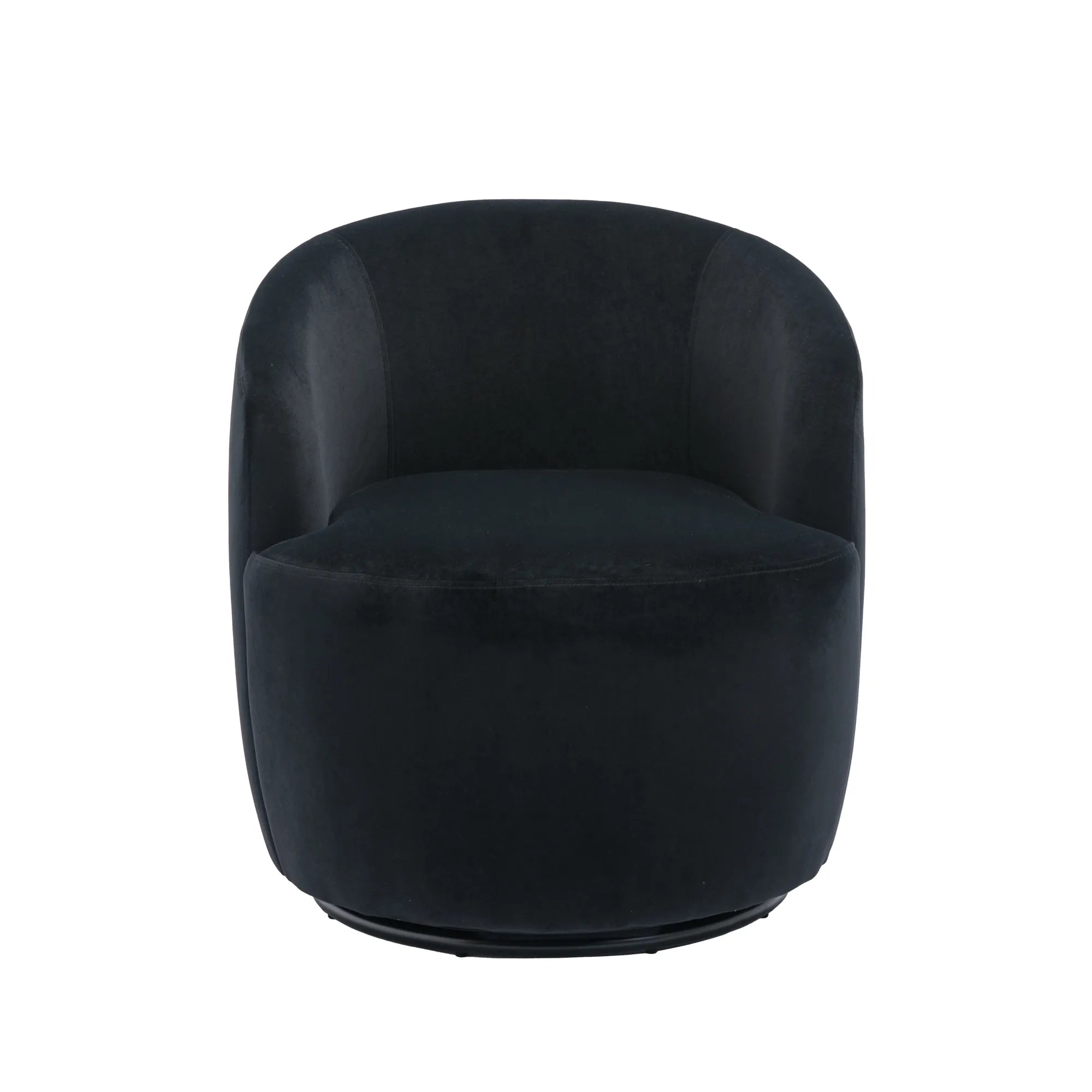 Teddy Fabric Upholstered Barrel Modern Swivel Accent Chair