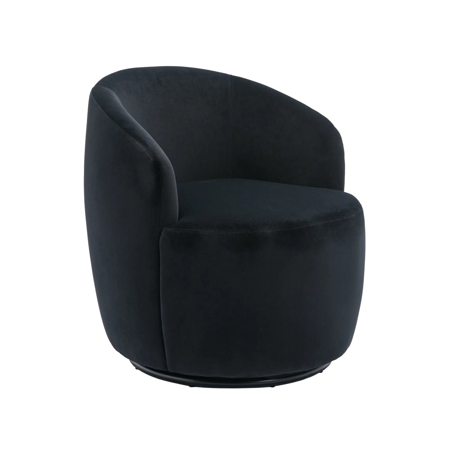 Teddy Fabric Upholstered Barrel Modern Swivel Accent Chair