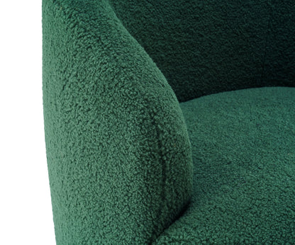 Teddy Fabric Upholstered Barrel Modern Swivel Accent Chair