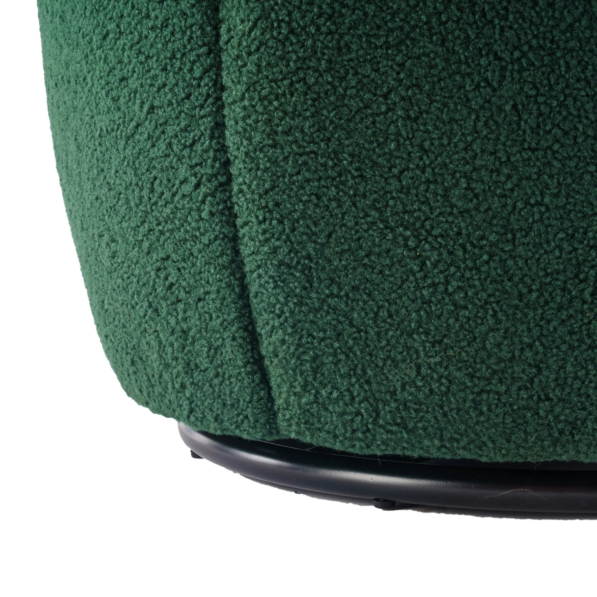 Teddy Fabric Upholstered Barrel Modern Swivel Accent Chair