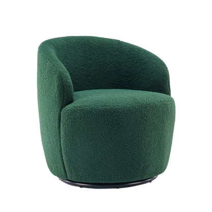 Teddy Fabric Upholstered Barrel Modern Swivel Accent Chair
