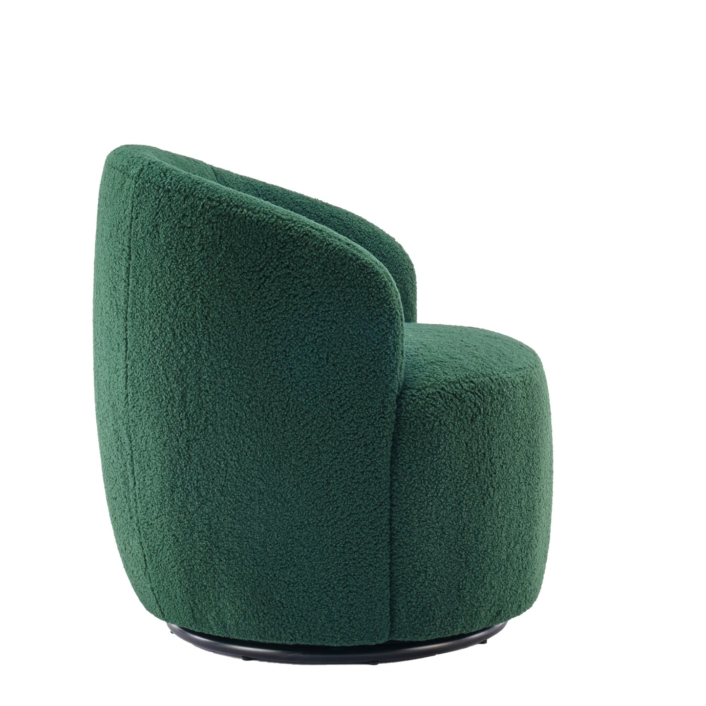 Teddy Fabric Upholstered Barrel Modern Swivel Accent Chair