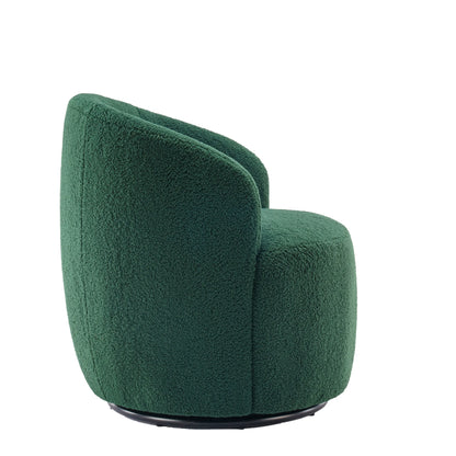 Teddy Fabric Upholstered Barrel Modern Swivel Accent Chair