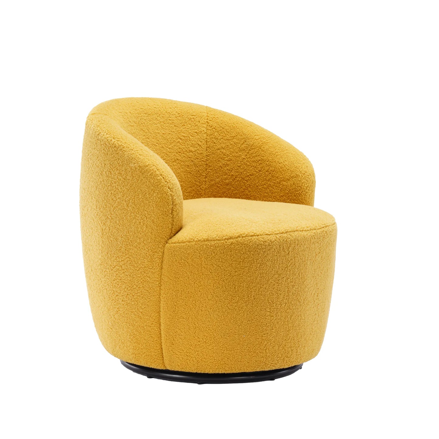 Teddy Fabric Upholstered Barrel Modern Swivel Accent Chair
