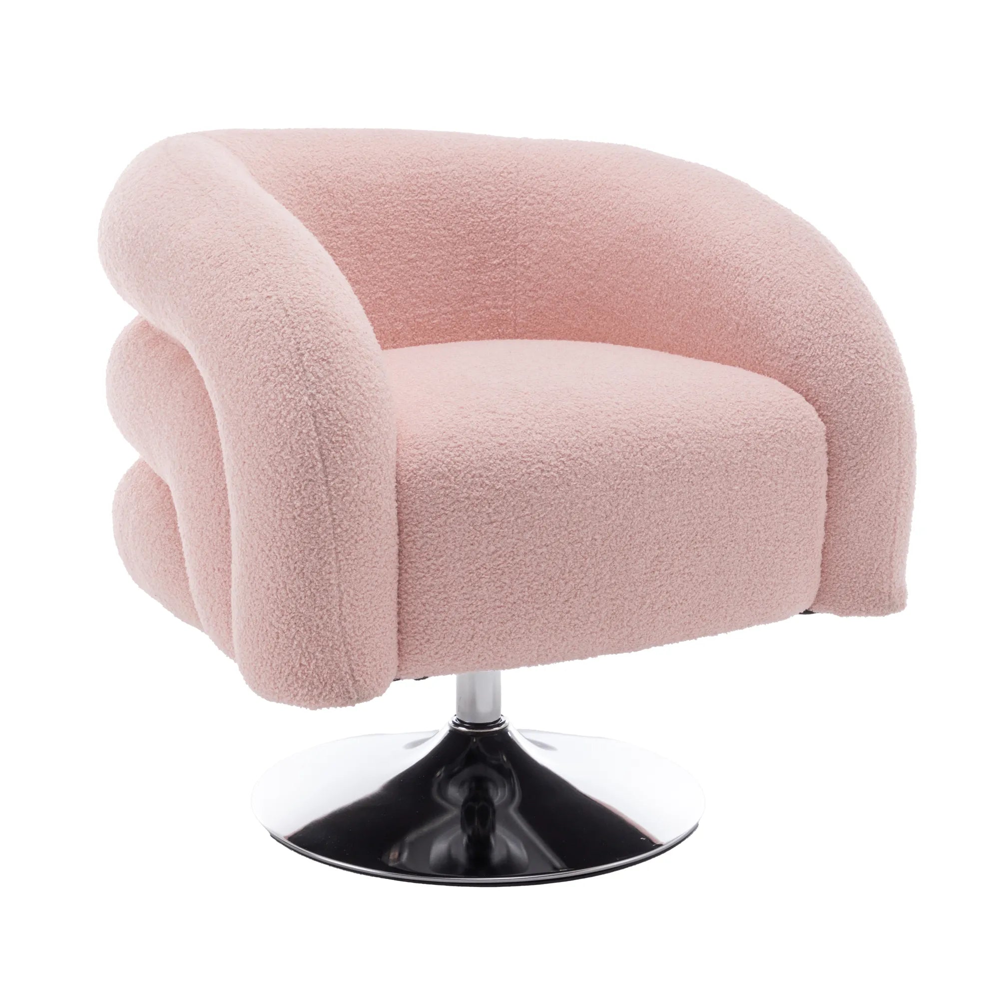 Teddy Fluffy Upholstered Modern Swivel Accent Chair