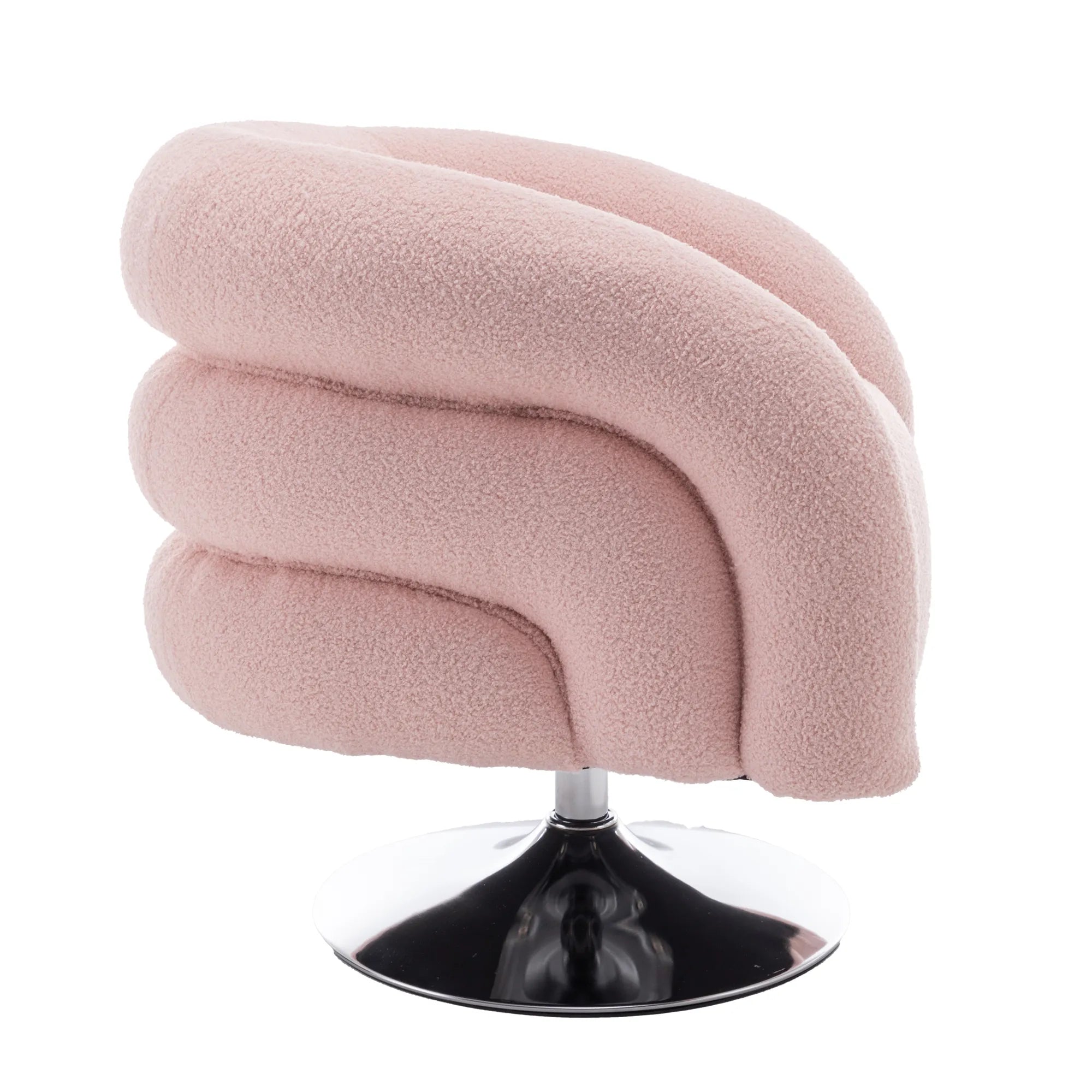Teddy Fluffy Upholstered Modern Swivel Accent Chair