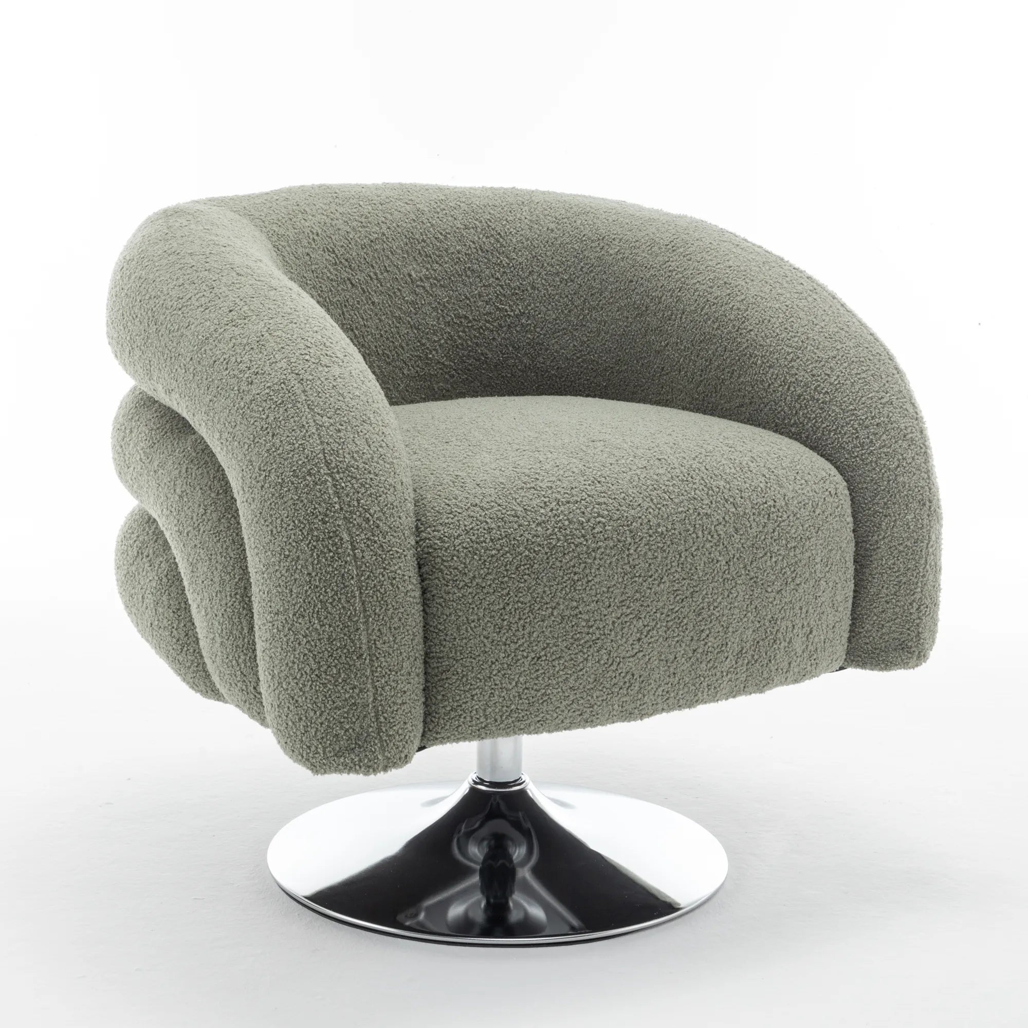Teddy Fluffy Swivel Accent Chair for Living Room