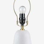 Textured Ceramic Table Lamp with Fluted Fabric Shade