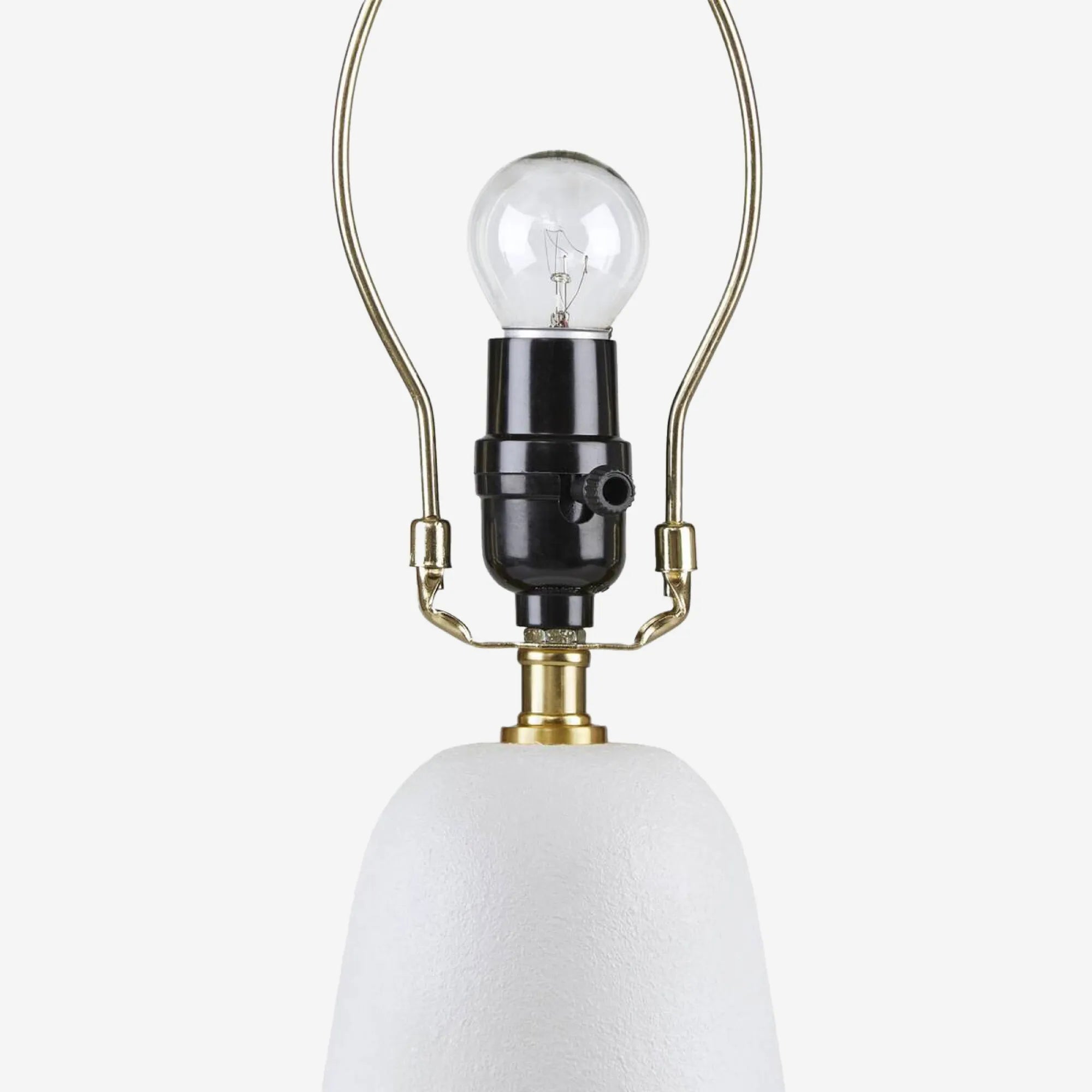 Textured Ceramic Table Lamp with Fluted Fabric Shade