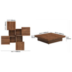Transferable Modern Coffee Table with Sliding Top Storage
