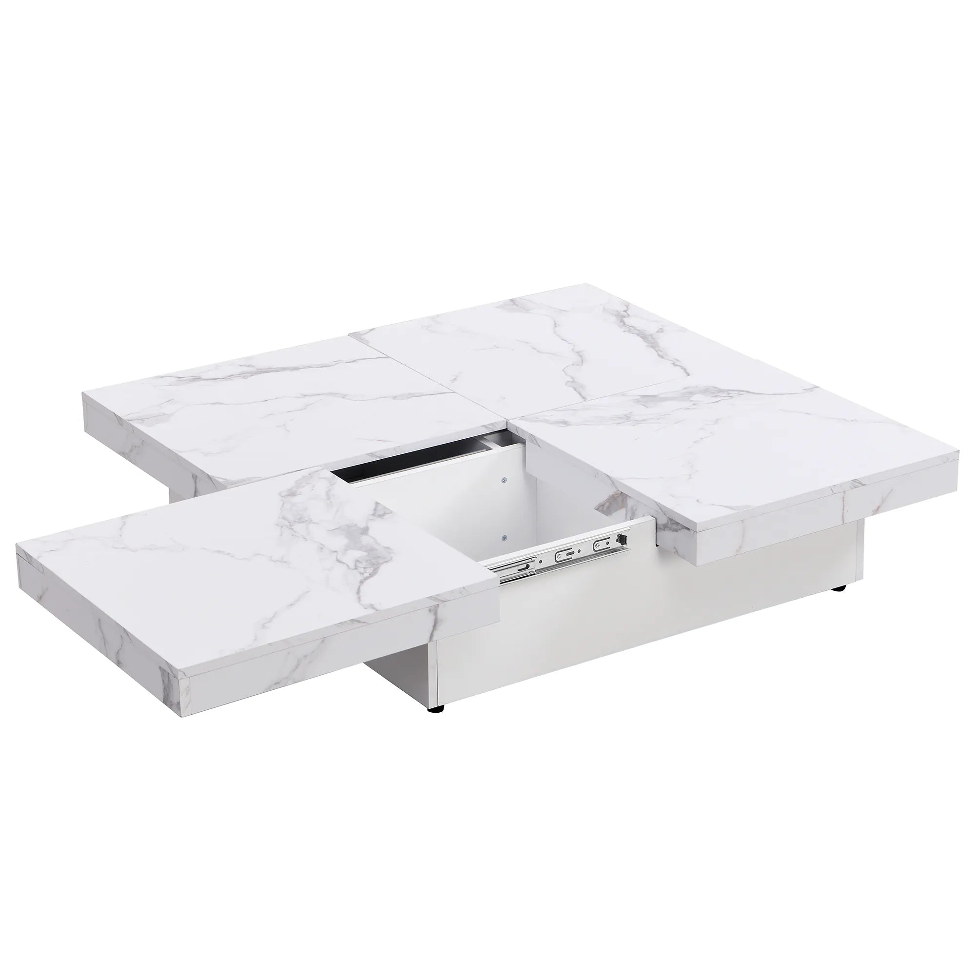 Transferable Modern Coffee Table with Sliding Top Storage