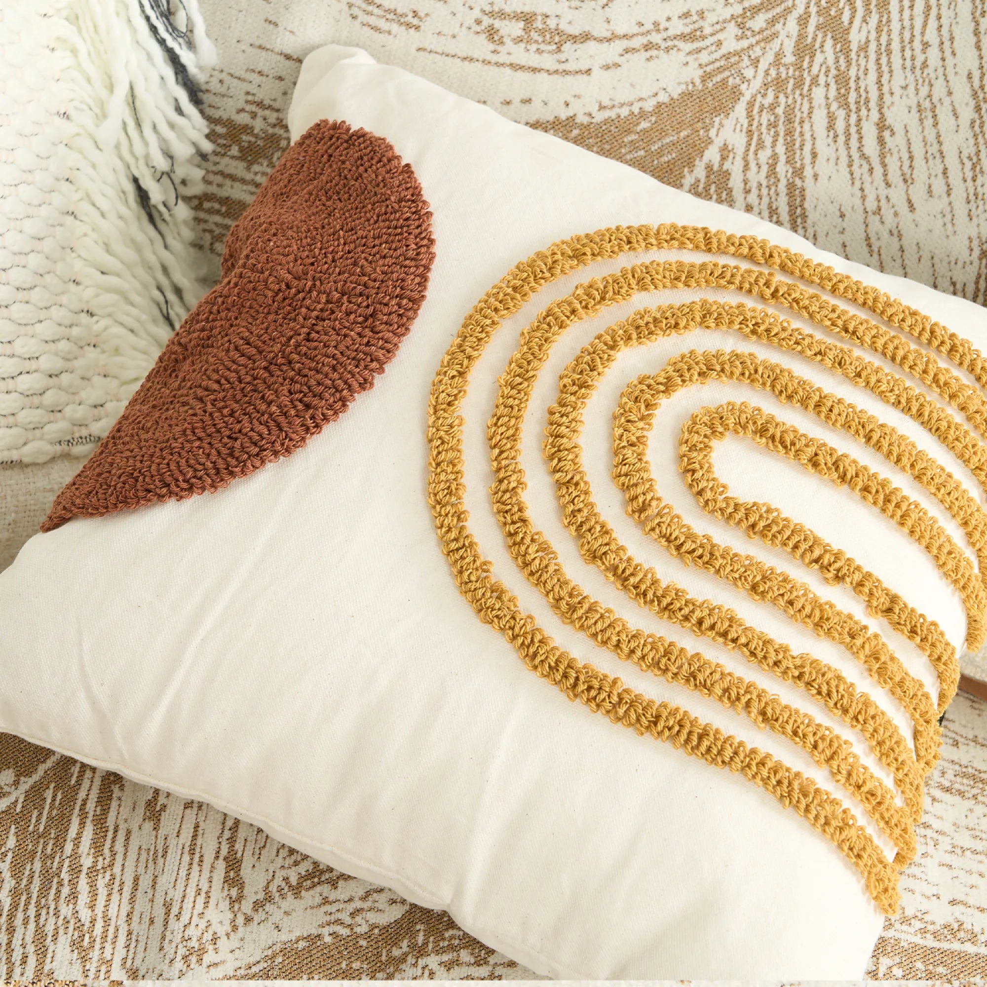 Tufted Arch Throw Pillow Cover