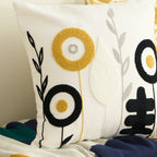 Tufted Blossoms Throw Pillow Cover