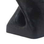 Twist Shape Faux Wood End Table with Natural Grain Texture