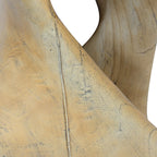 Twist Shape Faux Wood End Table with Natural Grain Texture