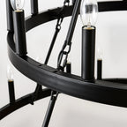 Two-Tier Wagon Wheel Farmhouse Chandelier