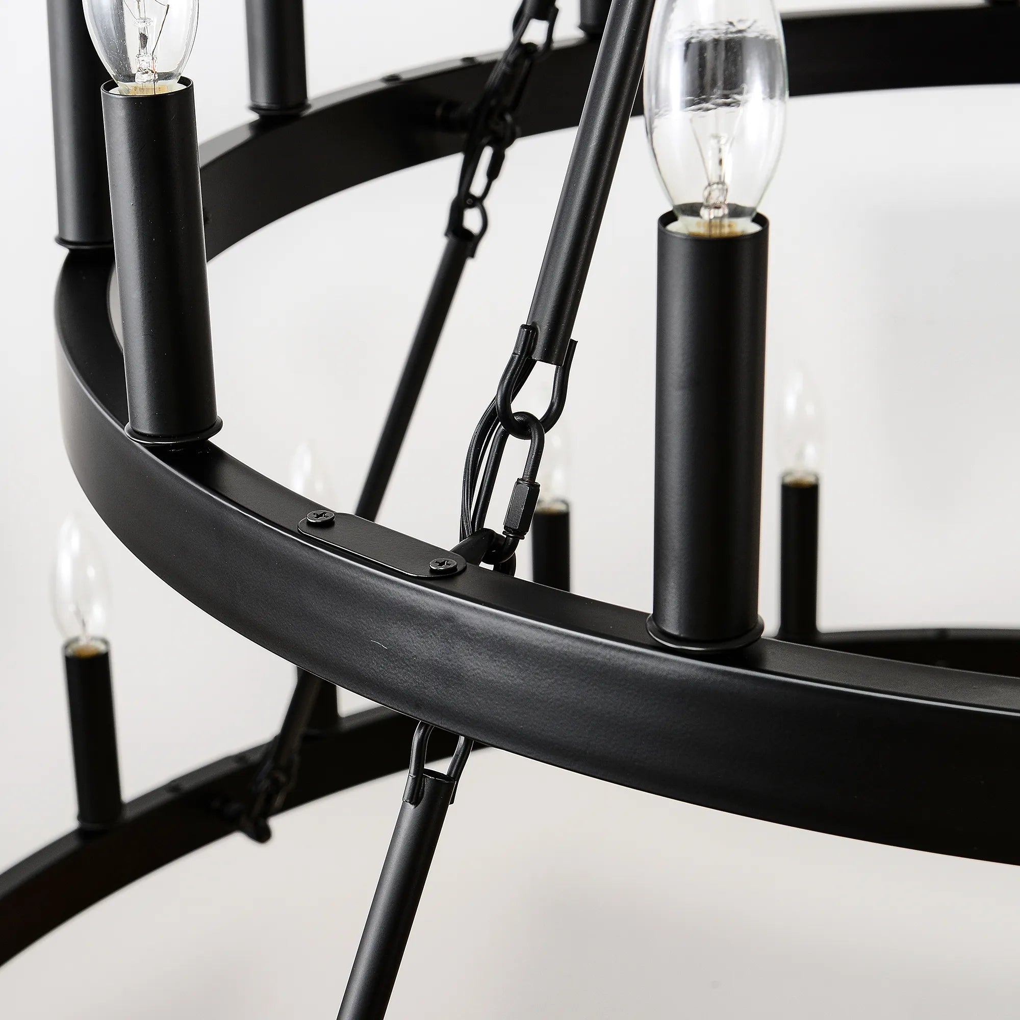 Two-Tier Wagon Wheel Farmhouse Chandelier