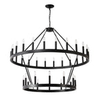 Two-Tier Wagon Wheel Farmhouse Chandelier