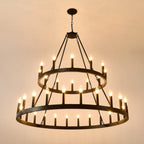 Two-Tier Wagon Wheel Farmhouse Chandelier