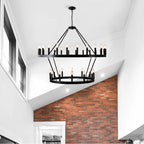 Two-Tier Wagon Wheel Farmhouse Chandelier