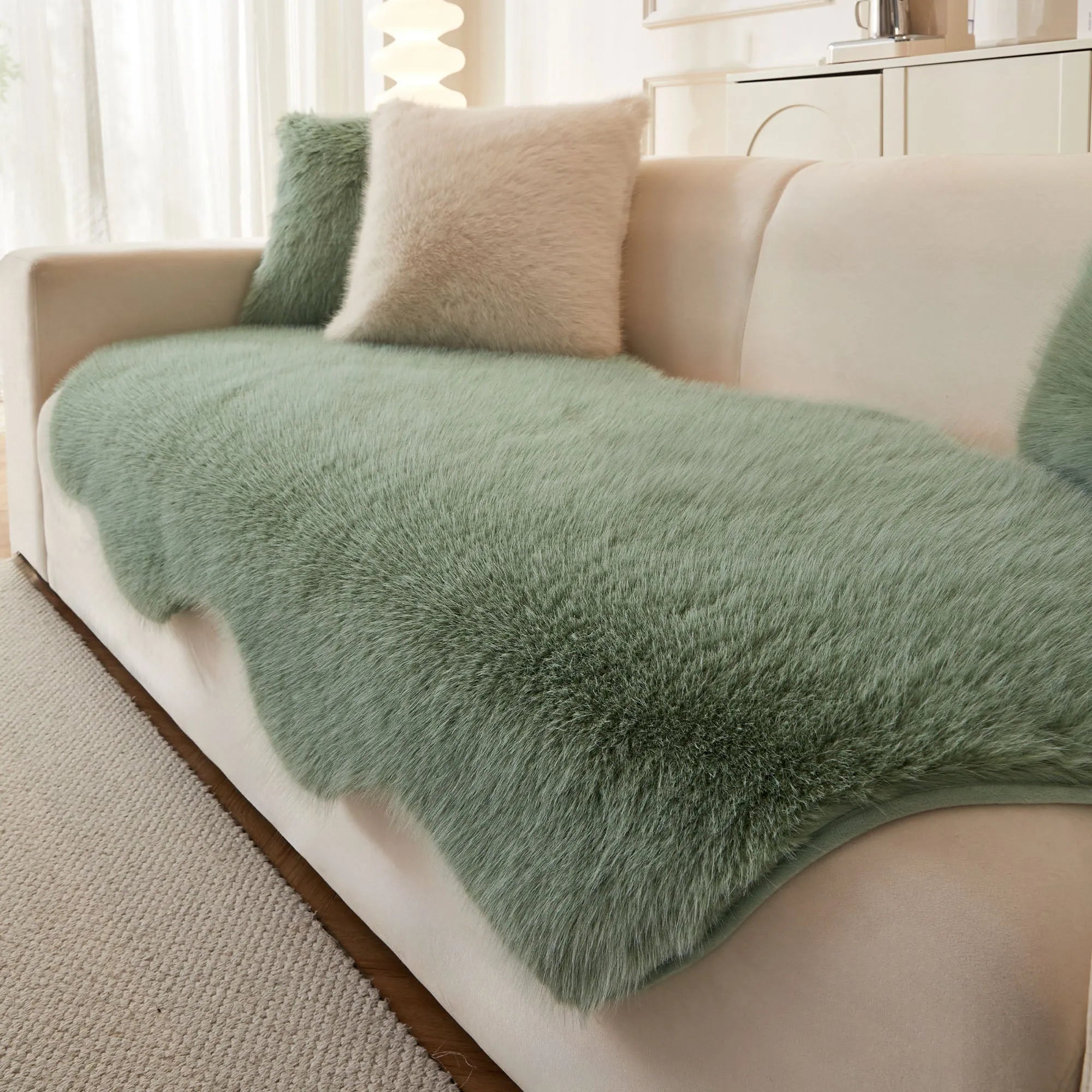 Ultra-Soft Fluffy Sofa Cover