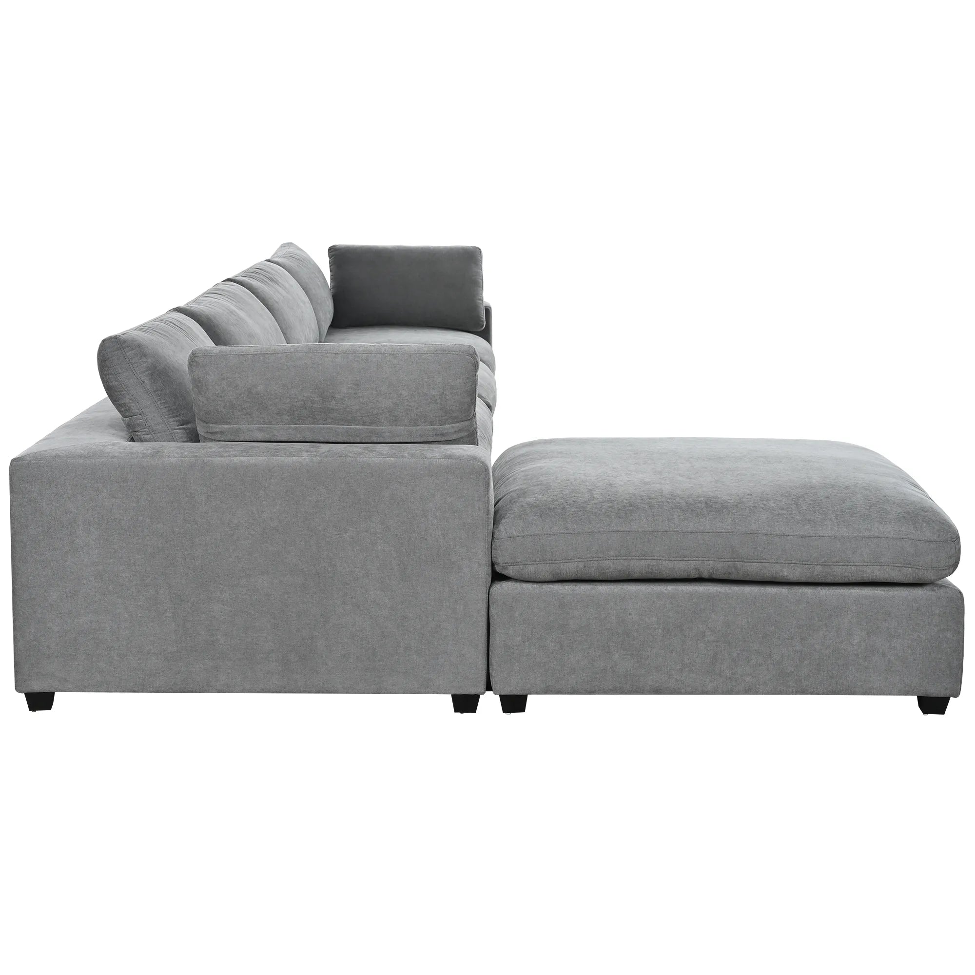 Ultra Comfort Oversize Modular Sofa with Removable Ottoman