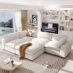 Ultra Comfort Oversize Modular Sofa with Removable Ottoman