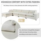 Ultra Comfort Oversize Modular Sofa with Removable Ottoman