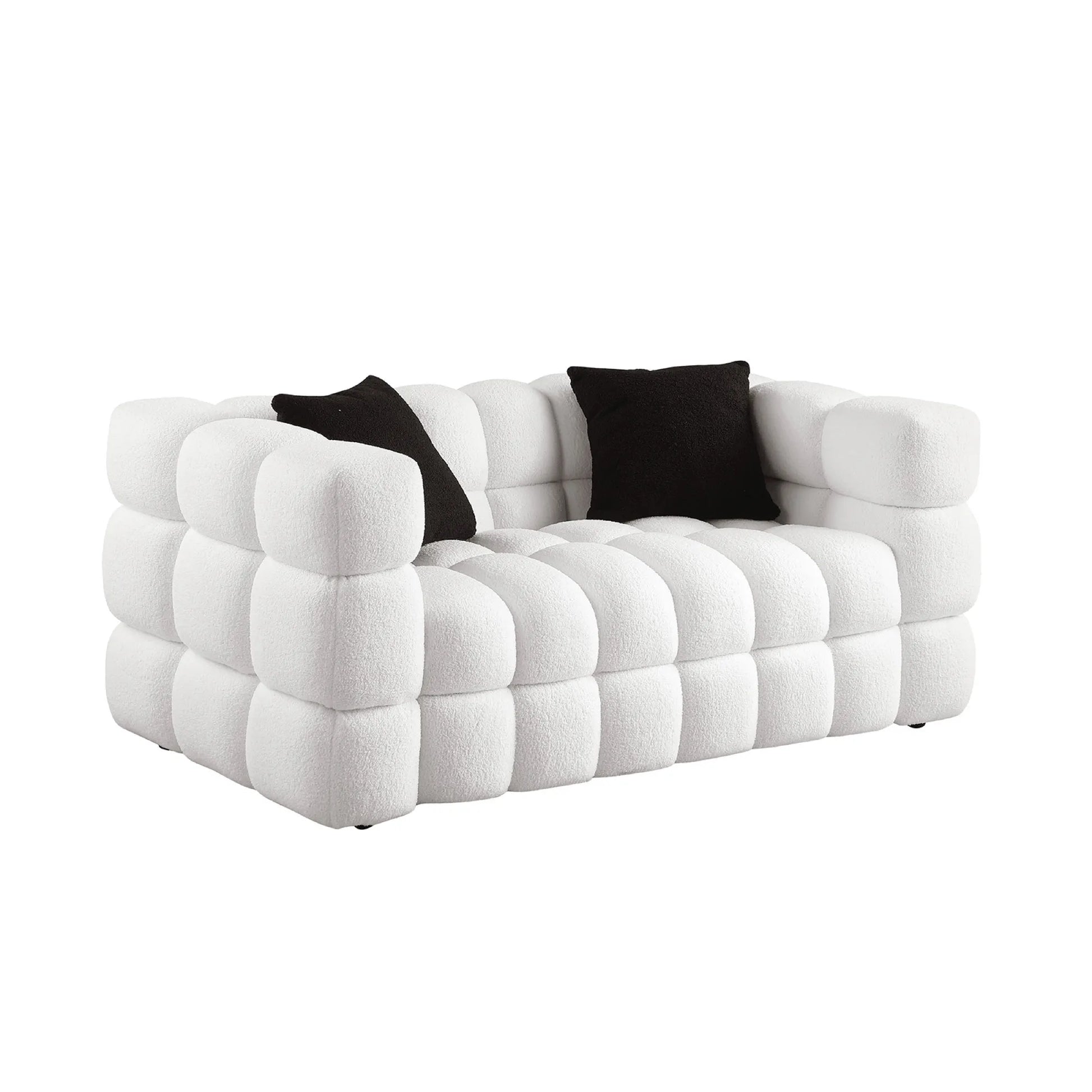 Upholstered Comfy Modern Marshmallow Boucle Sofa