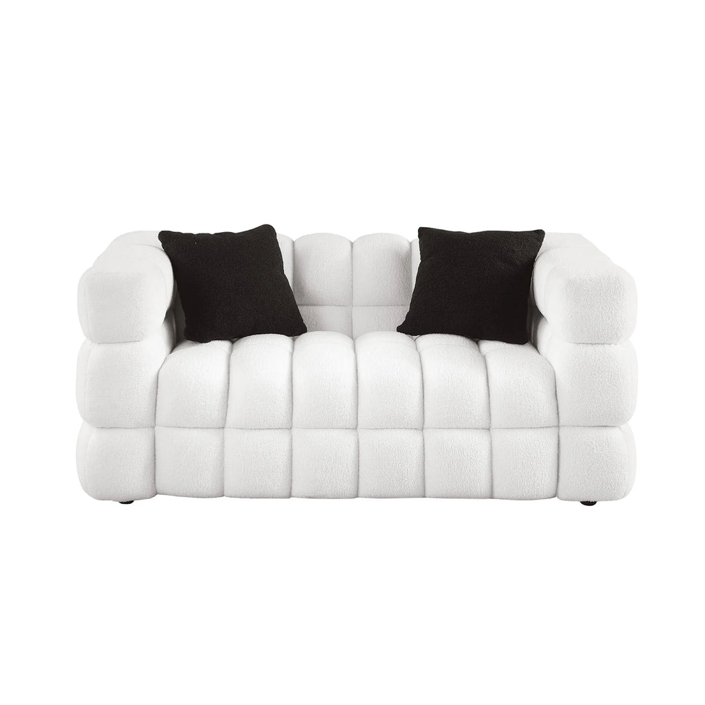 Upholstered Comfy Modern Marshmallow Boucle Sofa