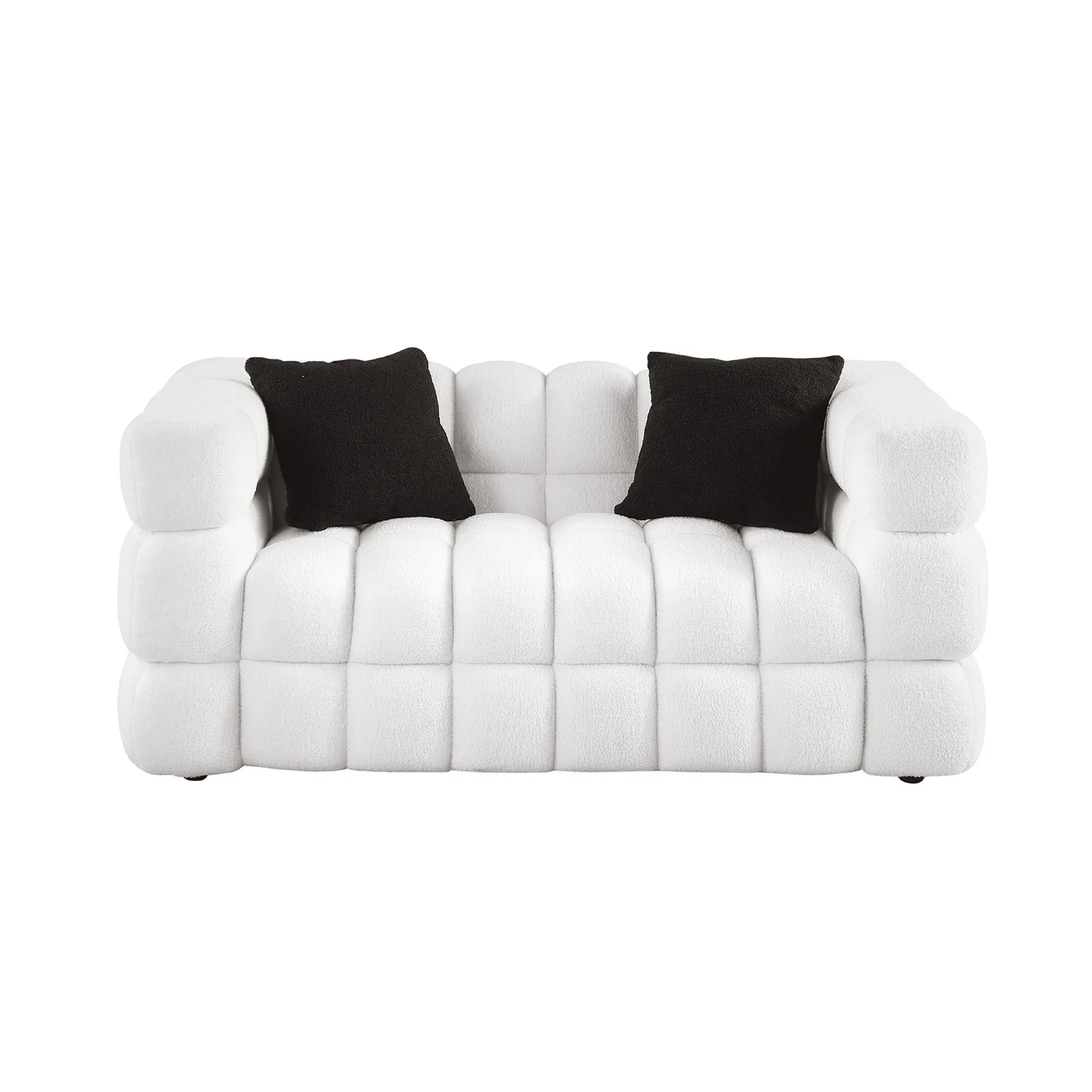Upholstered Comfy Modern Marshmallow Boucle Sofa