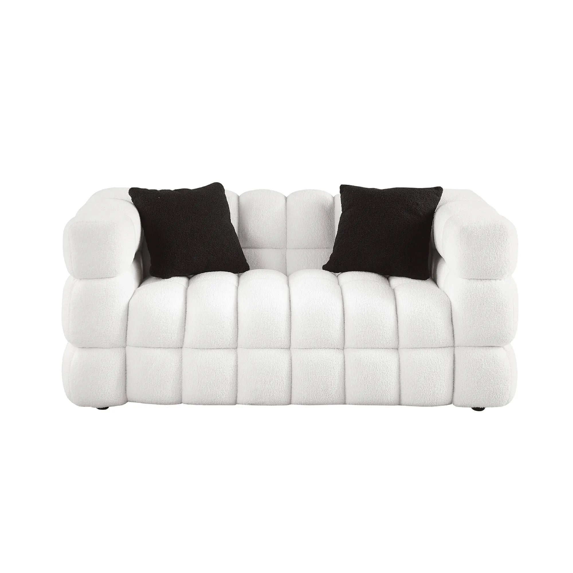 Upholstered Comfy Modern Marshmallow Boucle Sofa