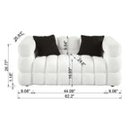 Upholstered Comfy Modern Marshmallow Boucle Sofa