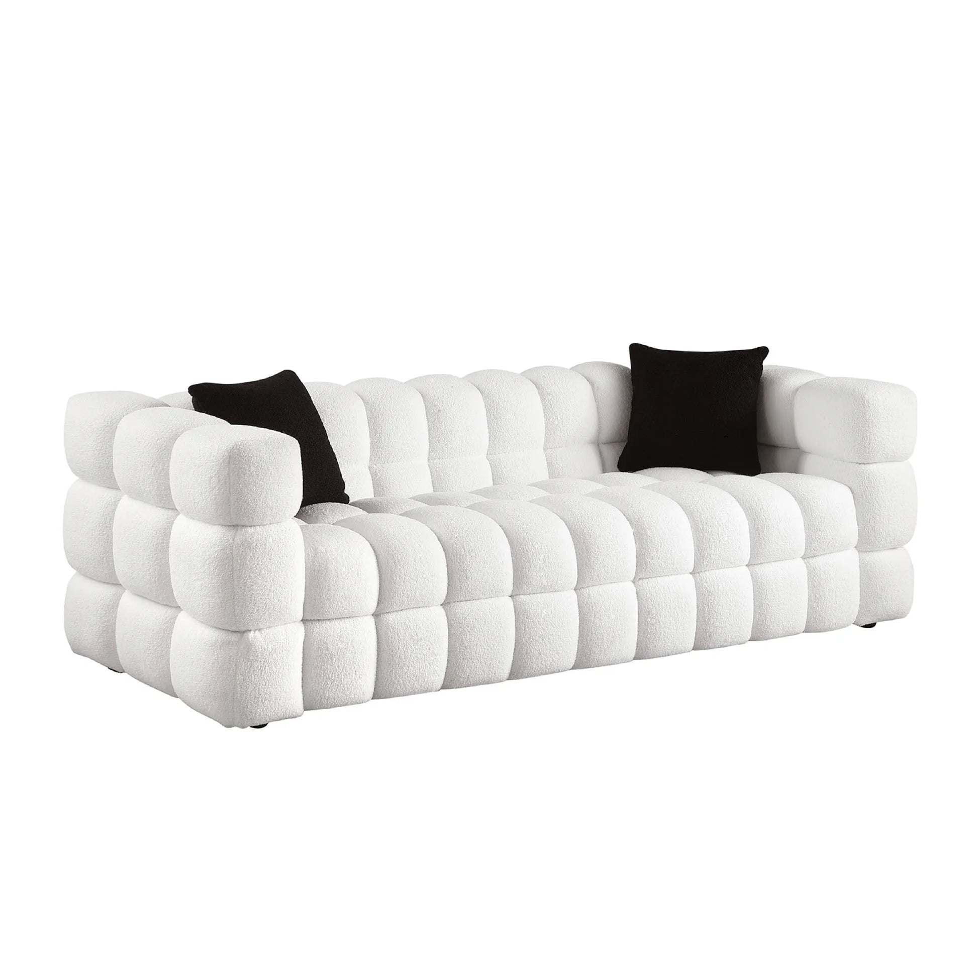 Upholstered Comfy Modern Marshmallow Boucle Sofa