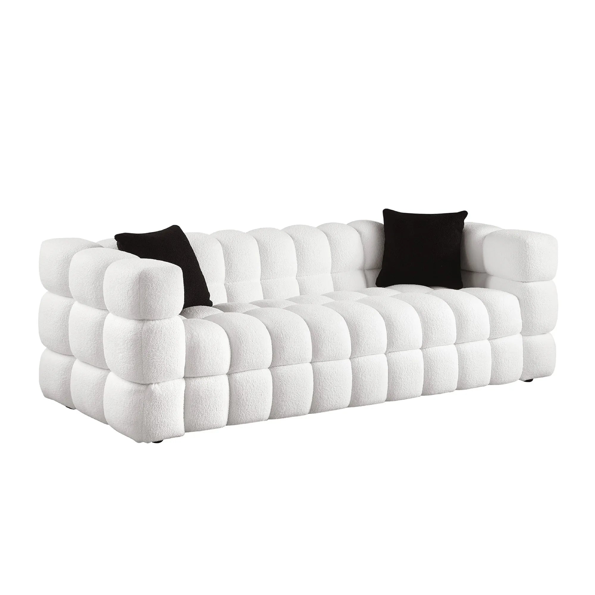 Upholstered Comfy Modern Marshmallow Boucle Sofa